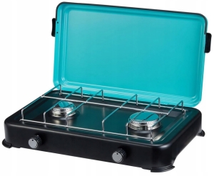 Tragbares, abschließbares Gas-Set mit 2 Brennern