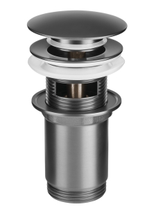 RUNDE CLICK-CLACK-SPÜLTECKE AUS GRAPHIT FÜR WASCHBECKEN