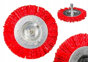NYLONDRAHT-SCHEIBENBÜRSTE 100 MM, Schaft 6 mm