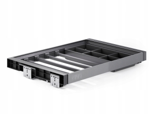 HOSENBÜGEL MIT ORGANISATOR 700 MM SCHIEBESCHUBLADE FÜR GARDEROBE ANTHRAZIT