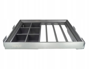 HOSENBÜGEL MIT ORGANISATOR, AUSZIEHBAR FÜR GARDEROBE, GARDEROBE, 600MM ANTHRAZIT