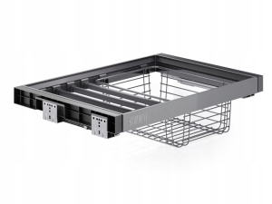 HOSENBÜGEL MIT KORB, SCHIEBEKORB 700 MM, FÜR GARDEROBE, GARDEROBE, ANTHRAZIT