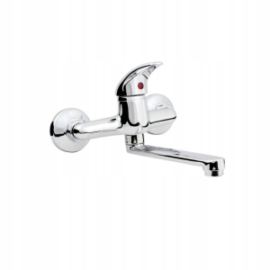 BADEZIMMER-WASCHBECKEN JOWISZ BADEZIMMER-WAND-WANDMONTIERTER WASCHBECKEN-WASSERHAHN-BAND CHROM