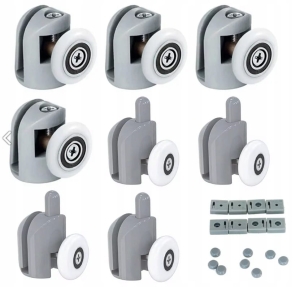 ROLLEN FÜR DUSCHKABINEN 8 Stk. DUSCHROLLENRÄDER AUS KUNSTSTOFF