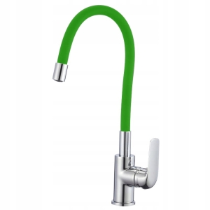 STEHENDER KÜCHENHAHN FLEXIBLER AUSLAUF EMMA FLEX GREEN TAPE CHROME