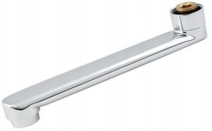 Auslauf für Küchenwaschbecken zur Wandmontage, flach, gerade, L 100 mm 3/4"