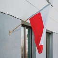 ZESTAW FLAGA POLSKI FLAGI 110x70 STYL 120 UCHWYT POJEDYŃCZY NA FLAGĘ OCYNK
