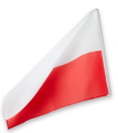 Flaga narodowa - ZESTAW - flaga POLSKI 150x90 / mocna + styl 120cm