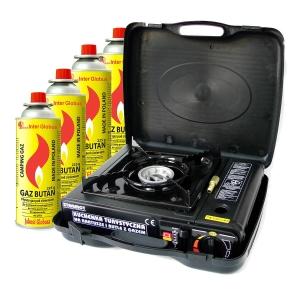 TRAGBARES TOURISTISCHES GASSET + 4x GAS