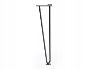 METALLBEIN 2 LOFT-STANGEN HÖHE 406 MM SCHRÄGE MÖBELBEINE MATTE SCHWARZ