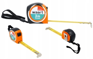 gerolltes Maßband aus Stahl, Maßband mit Schloss, 3 m, 16 mm