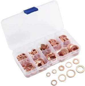 SET MIT 200 KUPFERSCHEIBEN, 9 GRÖSSEN