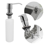 Spender für Spülmittel oder Seife mit silberner Pumpe 250 ml - CHROME