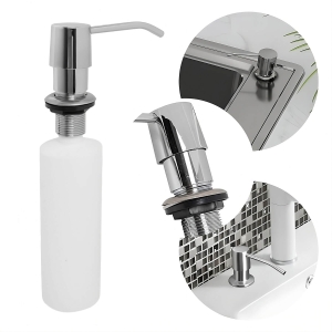 Spender für Spülmittel oder Seife mit silberner Pumpe 250 ml - CHROME