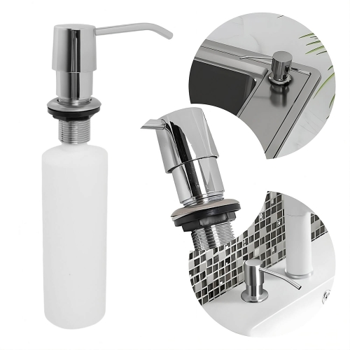 Spender für Spülmittel oder Seife mit silberner Pumpe 250 ml - CHROME