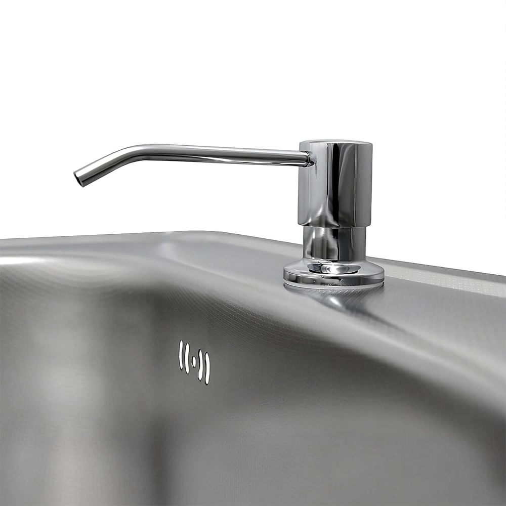 Spender für Spülmittel oder Seife mit silberner Pumpe 250 ml - CHROME