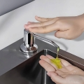 Spender für Spülmittel oder Seife mit silberner Pumpe 250 ml - CHROME