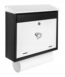 BRIEFKASTEN-BRIEFROHR C4 WEISS SCHWARZ