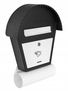 BRIEFKASTEN-BRIEFROHR B6 WEISS SCHWARZ