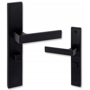 Quadratischer Guss-WC-Griff für Badezimmer, 90 mm, quadratisches, mattschwarzes WC