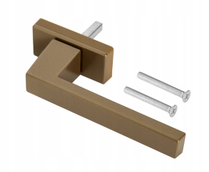 QUADRATISCHER FENSTERGRIFF, STILVOLLER, MODERNER FENSTERGRIFF AUS ALUMINIUM-GOLD