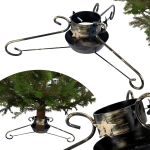 WEIHNACHTSBAUMSTÄNDER MIT SCHALE, GROSSER WEIHNACHTSBAUM, METALL, DEKORATIVER STERN