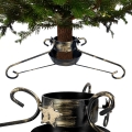 Stojak pod choinkę z miską - metalowy, ozdobny z gwiazdką - duży stojak choinkowy gwiazdka