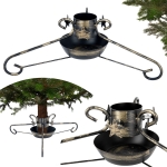 WEIHNACHTSBAUMSTÄNDER MIT SCHALE, KLEINER WEIHNACHTSBAUM, METALL, DEKORATIVER STERN