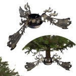 WEIHNACHTSBAUMSTÄNDER MIT SCHÜSSEL, GROSSER WEIHNACHTSBAUM, METALL, DEKORATIVER Schlitten