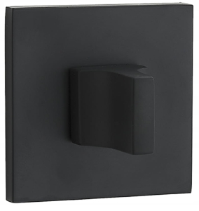 KURZES QUADRATISCHES SCHILD für WC, BADEZIMMER, WC, SCHLANK, ALUMINIUM, QUADRATISCH, SCHWARZ