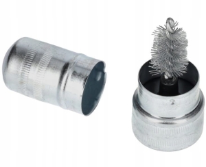 DOPPELSEITIGE DRAHTBÜRSTE FÜR BATTERIEPOLSCHLÜSSE UND -POLIGE 80x38 MM