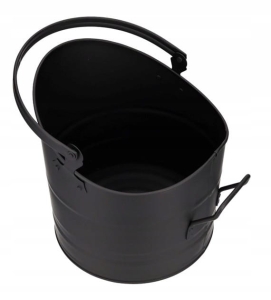 HOLZKAMINKORB BREIT 24x24 CM FÜR KAMIN STAHL SCHWARZ