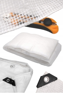 TRANSPARENTE, WIDERSTANDSFÄHIGE FOLIENABDECKUNG 4x5 M, WASSERDICHT UND UV-SCHUTZ