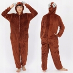EINTEILIGER RENTIER-PYJAMA-KIGURUMI-ONESIE-WEIHNACHTSOVERALL FÜR HERREN