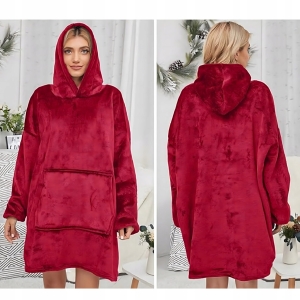 Decke, Übergröße, dick, großes Sweatshirt mit Kapuze, Damen-Herren-Bademantel