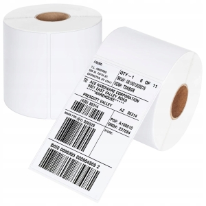 SELBSTKLEBENDE THERMOETIKETTEN AUF ROLLE 100x150 MM 500 STK 1 ROLLE WEISS