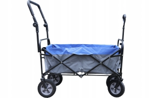 Transportwagen für Garten und Strand, 4 Räder, zusammenklappbar, maximale Tragkraft 90 kg, Stahl