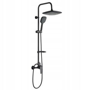 FIONA DUSCHSÄULE MIT BRAUSEMISCHER, AUFPUTZMONTAGE, SCHWARZ