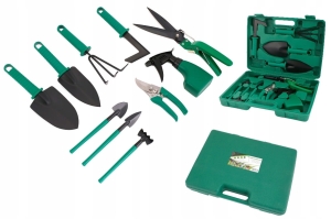 GARTENWERKZEUGE GÄRTNERSET GARTENSET 10 TEILIG KOFFER