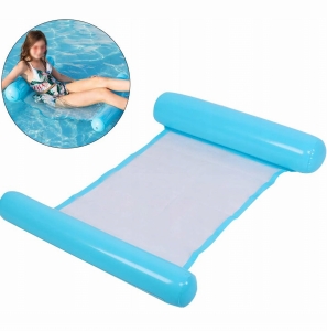 Wassermatratze, aufblasbarer Stuhl, Liegestuhl, Hängematte für Schwimmbad, Wasser, Blau