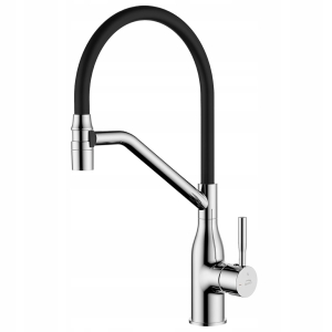 COLINA KÜCHENARMATUR SPÜLE MIT U-AUSLAUF, SCHWARZCHROM