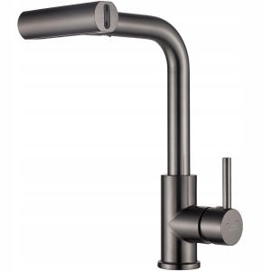 Küchenspüle Wasserhahn Ausziehbar Schwenkauslauf Grau Graphit