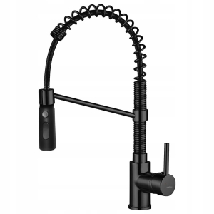 Küchenbodenwaschbecken Wasserhahn Serpen Auslauf schwarz