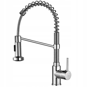 Küchenspüle Wasserhahn stehend Einhebel Feder Chrom