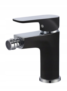 EINHAND-BIDETARMATUR, STEHEND, SCHWARZCHROM, MODERN SENJA SCHWARZ