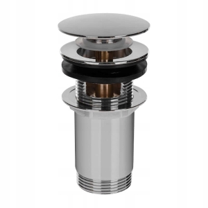 CLICK CLACK-STOPFEN RUND UNIVERSAL WASCHBECKEN CLICK-CLACK SILBER CHROM