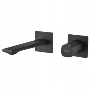 Unterputz-Waschtischbatterie, modern, Unterputzdose, Schwarz