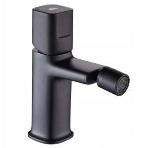 EINHAND-STAND-BIDETARMATUR MIT KLICK-KLACK-STOPFEN, SCHWARZ