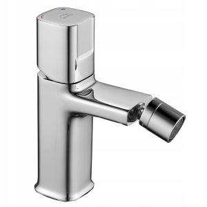 EINHAND-STAND-BIDETMISCHER MIT STOPFEN, CHROM, MODERN, SILBER