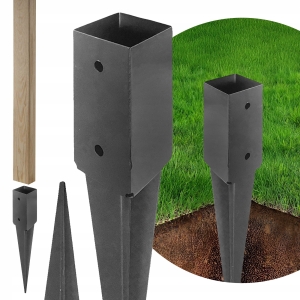 PFOSTENFUSS EINGETRIEBENE GRAPHITANKER GARTENSTÜTZE 60X750 MM GRAPHIT